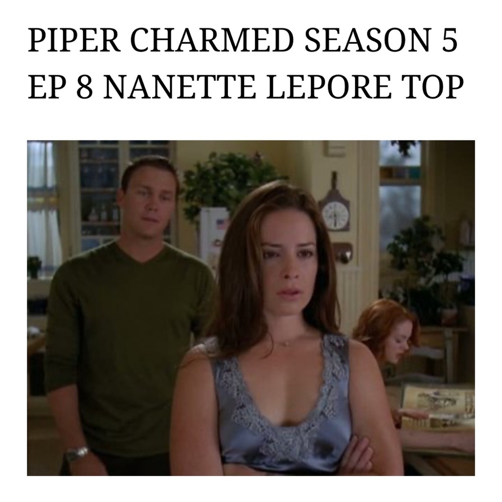 Chocolate brown silk lace Nanette Lepore tank NWT Buffy Charmed